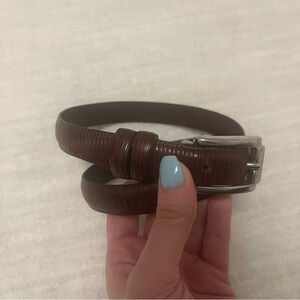 Joan & David Vintage Brown Leather Belt